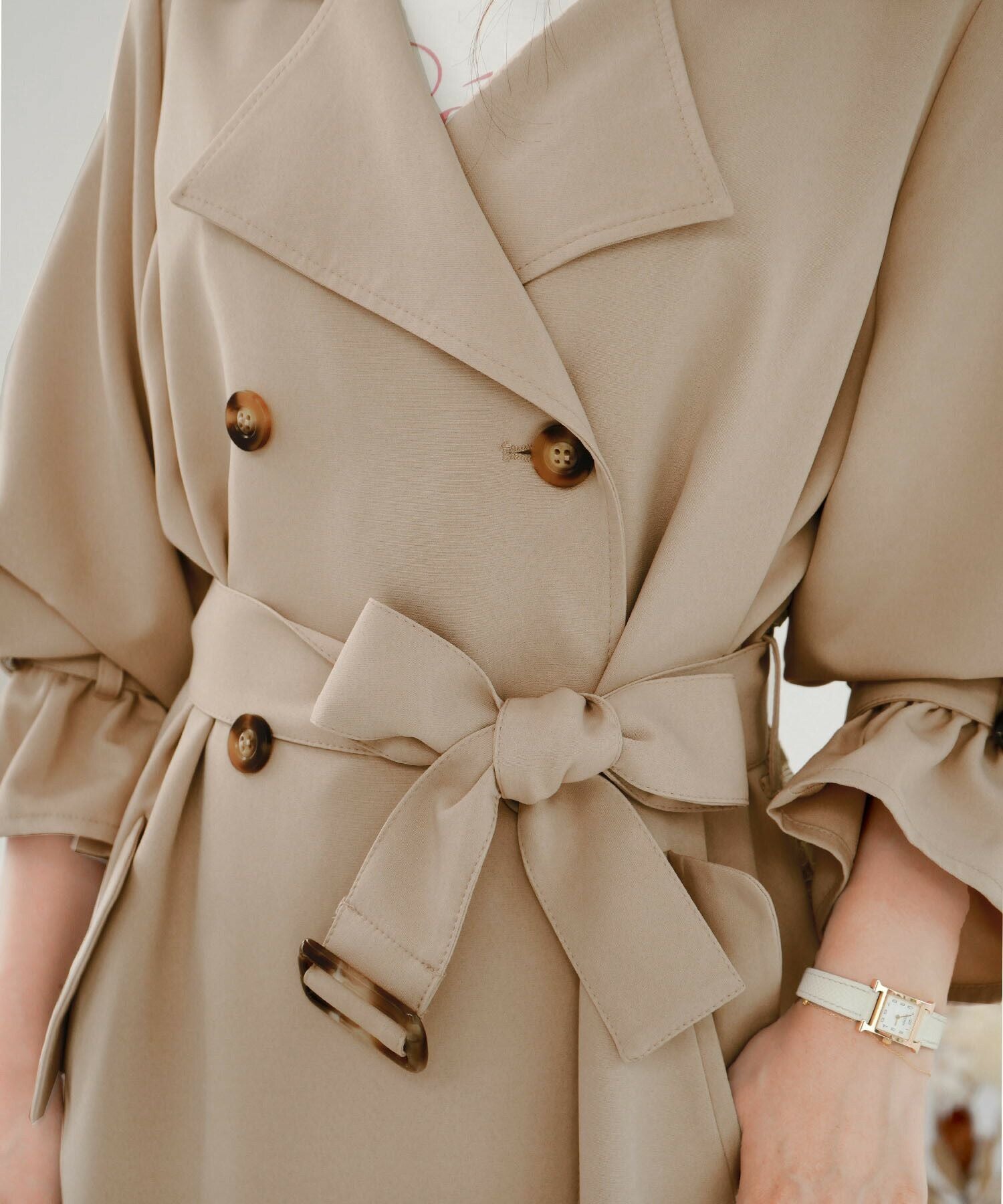 コート バックレース トレンチ le reve vaniller 全4色｜lvn112-1287