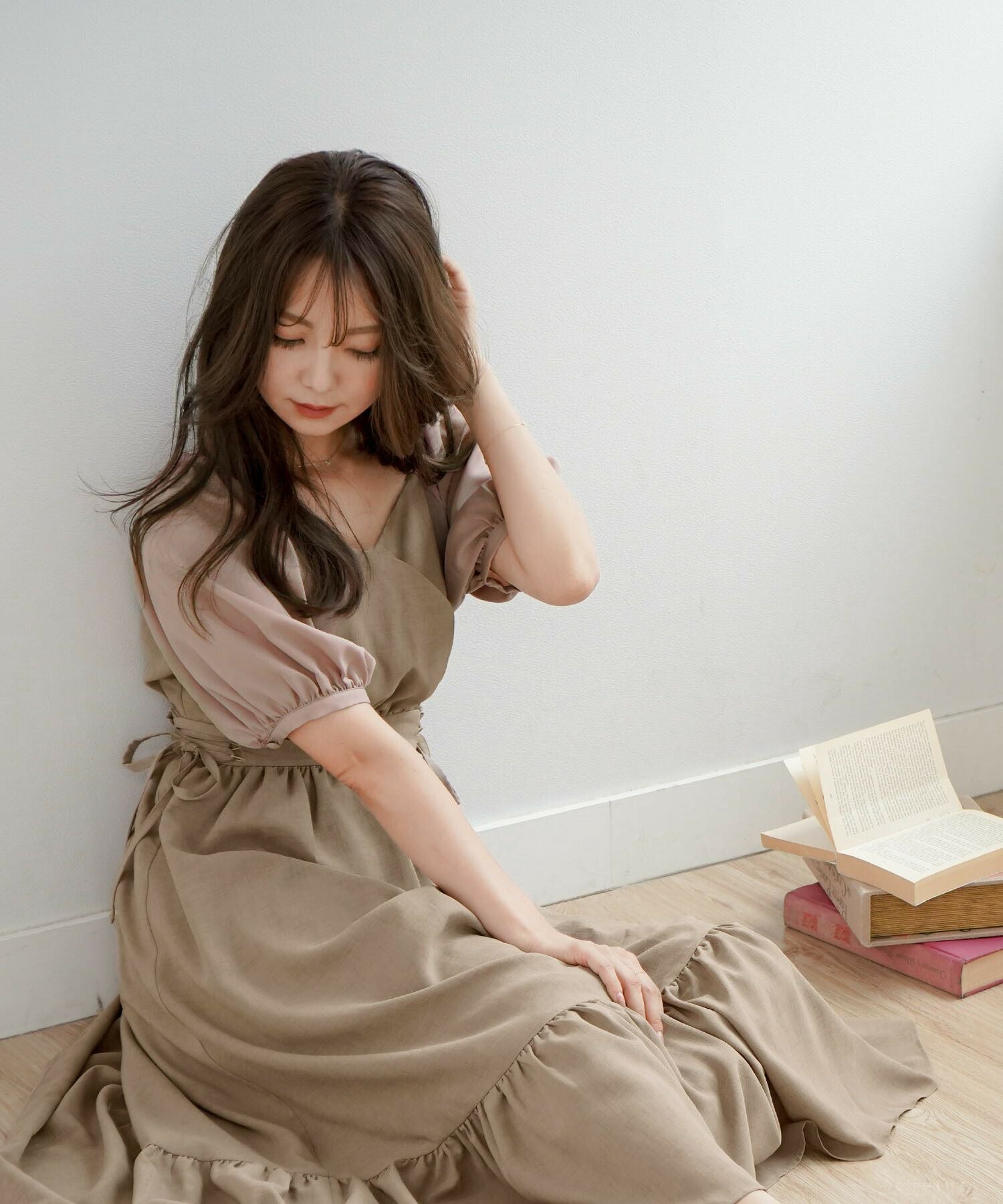 ワンピース ワンピース カシュクール ハートネック le reve vaniller 全2色