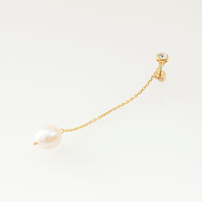淡水 パール ロング ピアス イヤリング Freshwater Pearl Long Pierce Earring