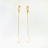 淡水 パール ロング ピアス イヤリング Freshwater Pearl Long Pierce Earring