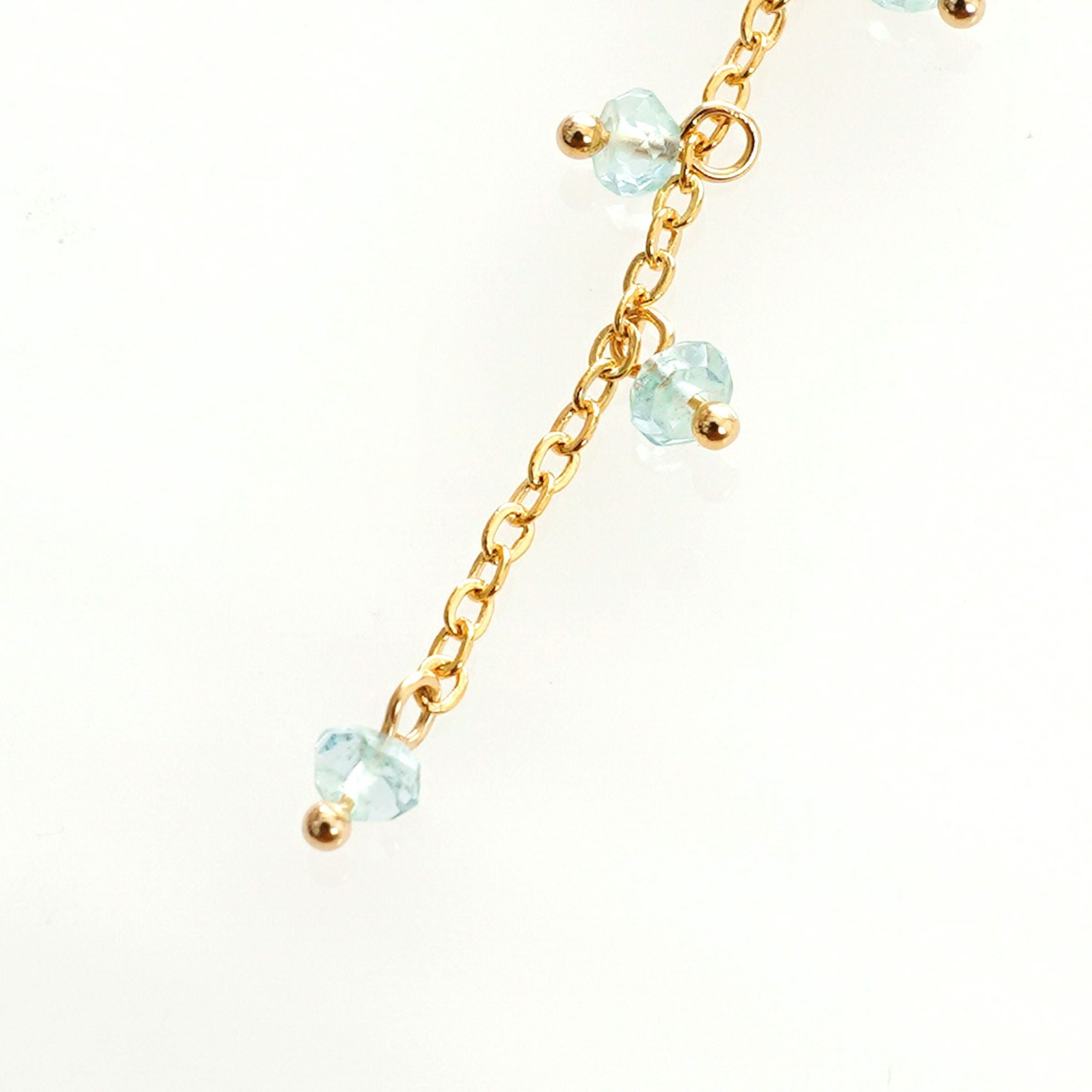 Liala-SALE アクアマリン ロング ピアス イヤリング Aquamarine Long