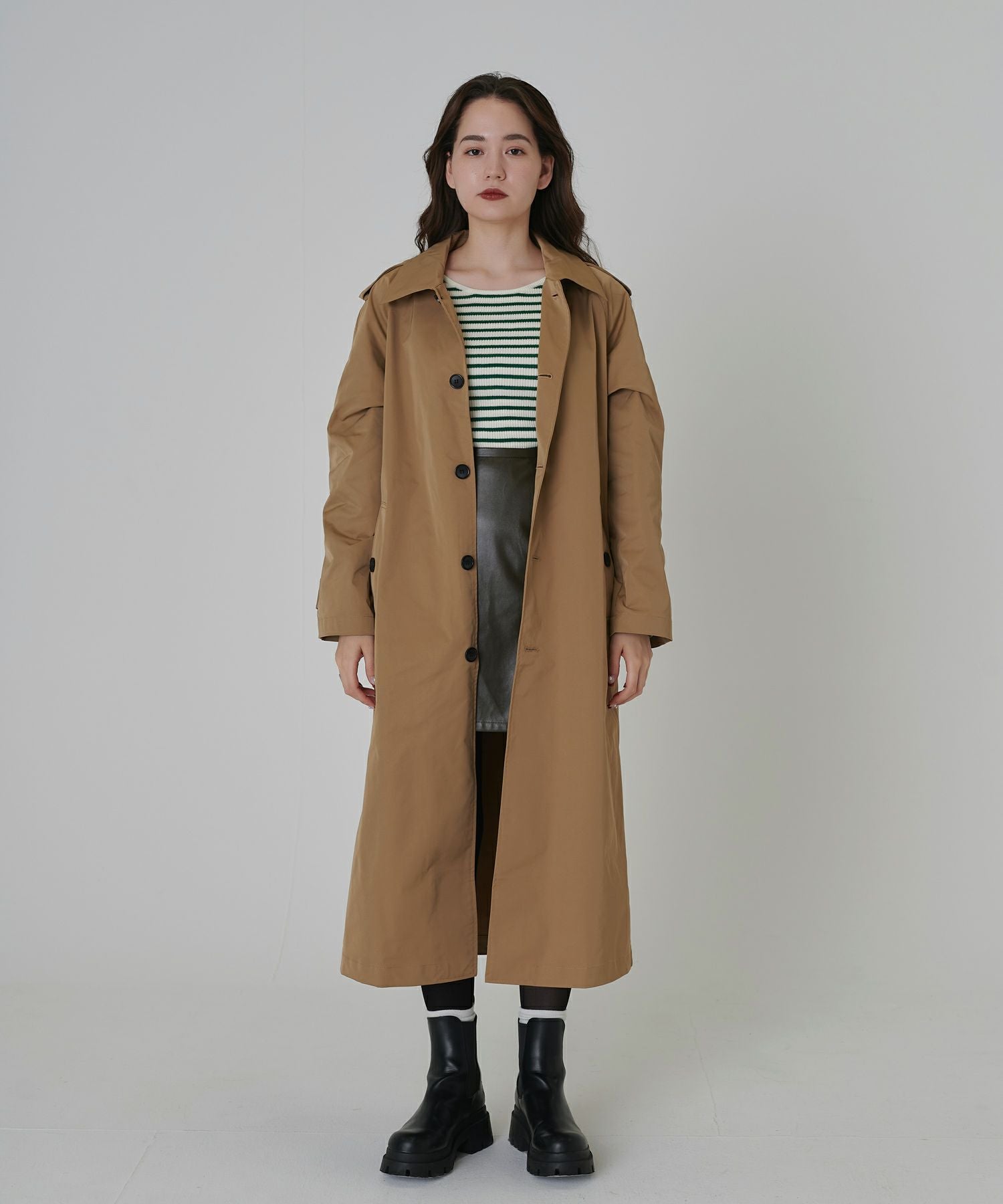 Special-Price-SALE ユニセックス ステンカラートレンチコート TINA