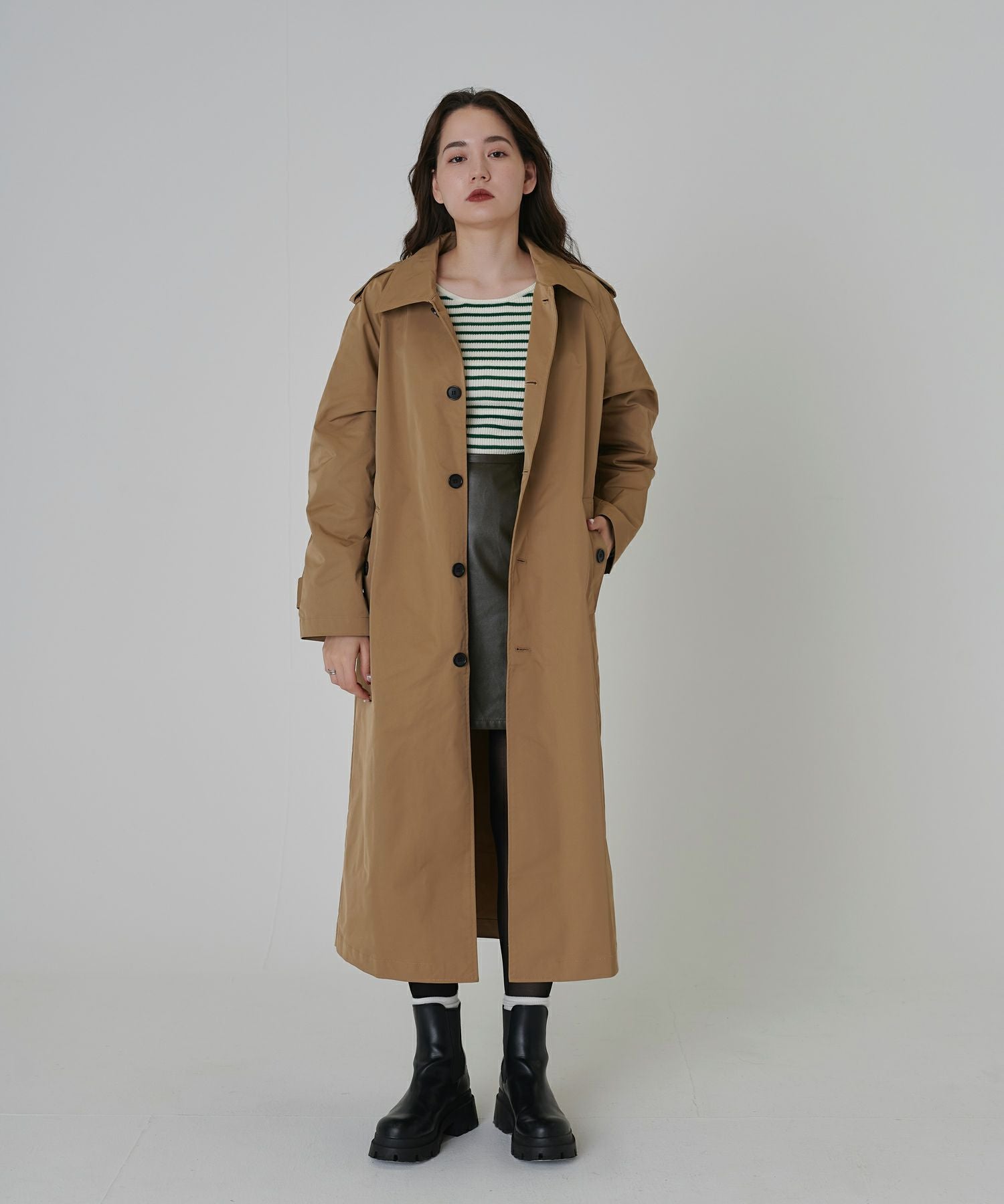 Special-Price-SALE ユニセックス ステンカラートレンチコート TINA