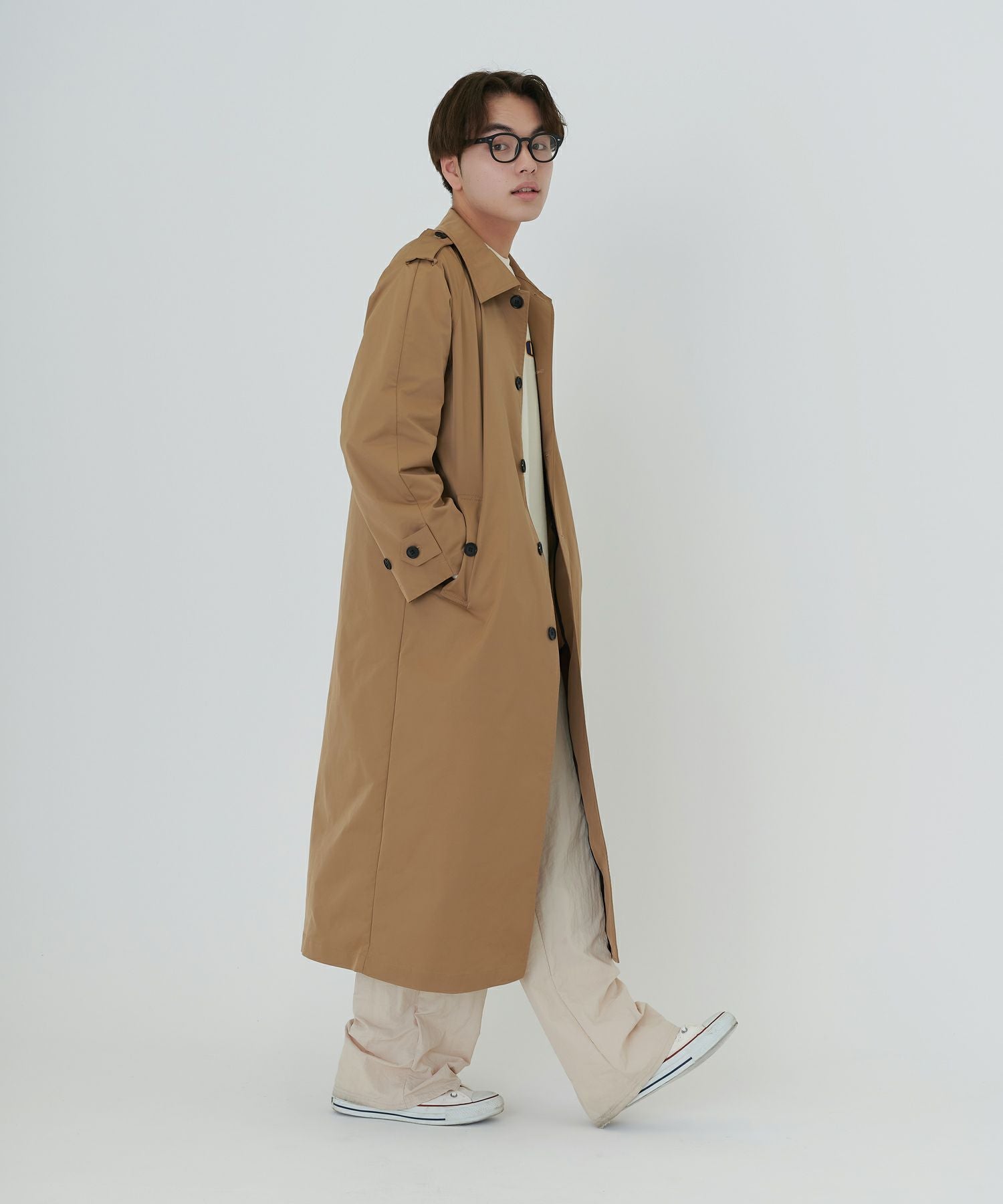 Special-Price-SALE ユニセックス ステンカラートレンチコート TINA