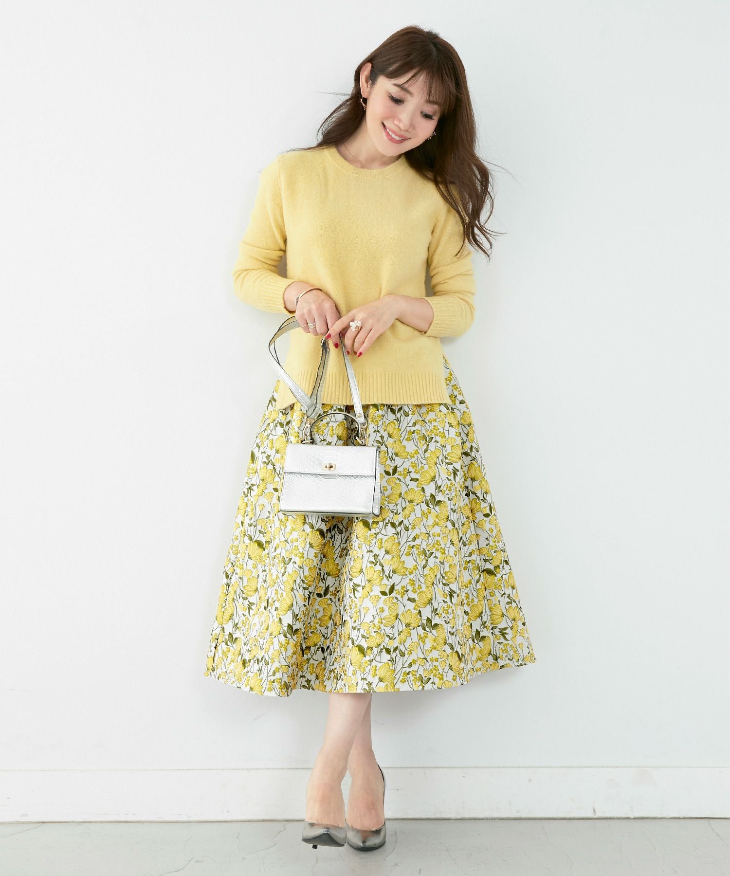 ジャガード ふんわりタック スカート Liala×PG 全6色｜lpg612-1206【14