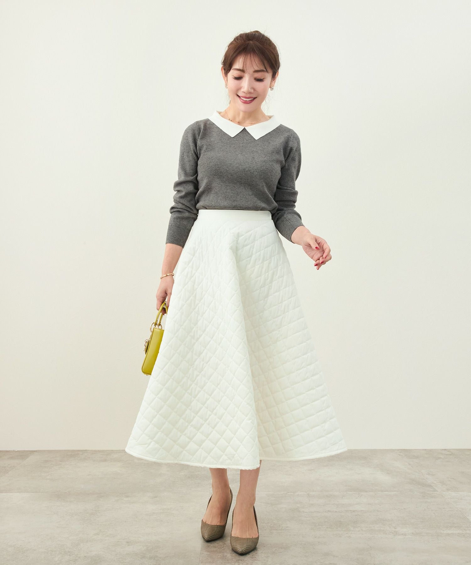 バイカラー 襟付き ニット