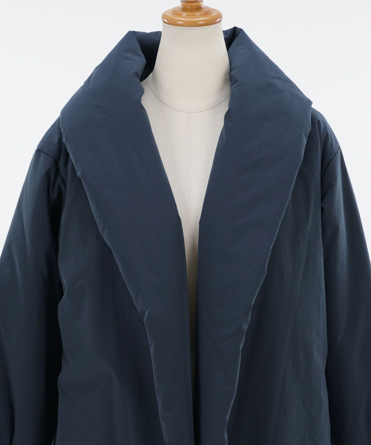 レディース/セレクト/アウター/中綿ダウン/ボリューム/袖口リブ/ダウンコート/ショール/軽い/保温/秋/冬/グレージュ/チャコール/ネイビー