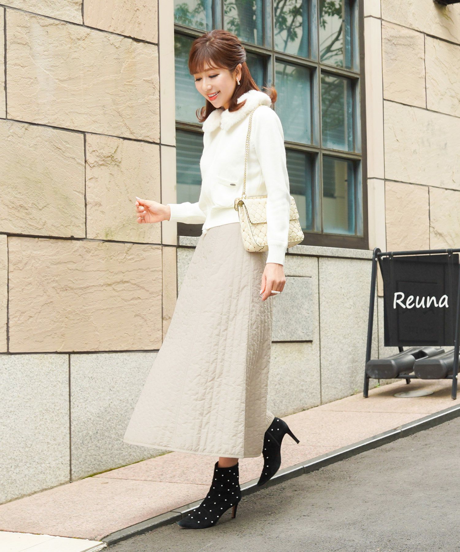 スカート キルティング ロング Prima Scherrer 全2色｜psc622-0418【1