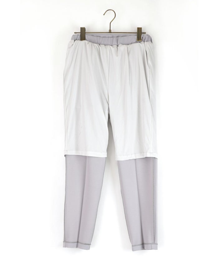 手洗い可/レディース/ボトムスボトムス/パンツ/テーパード/センタープレス/フルレングス/フリル/リボン/秋/冬/ピンクベージュ/ブルーグレー/ブラック/