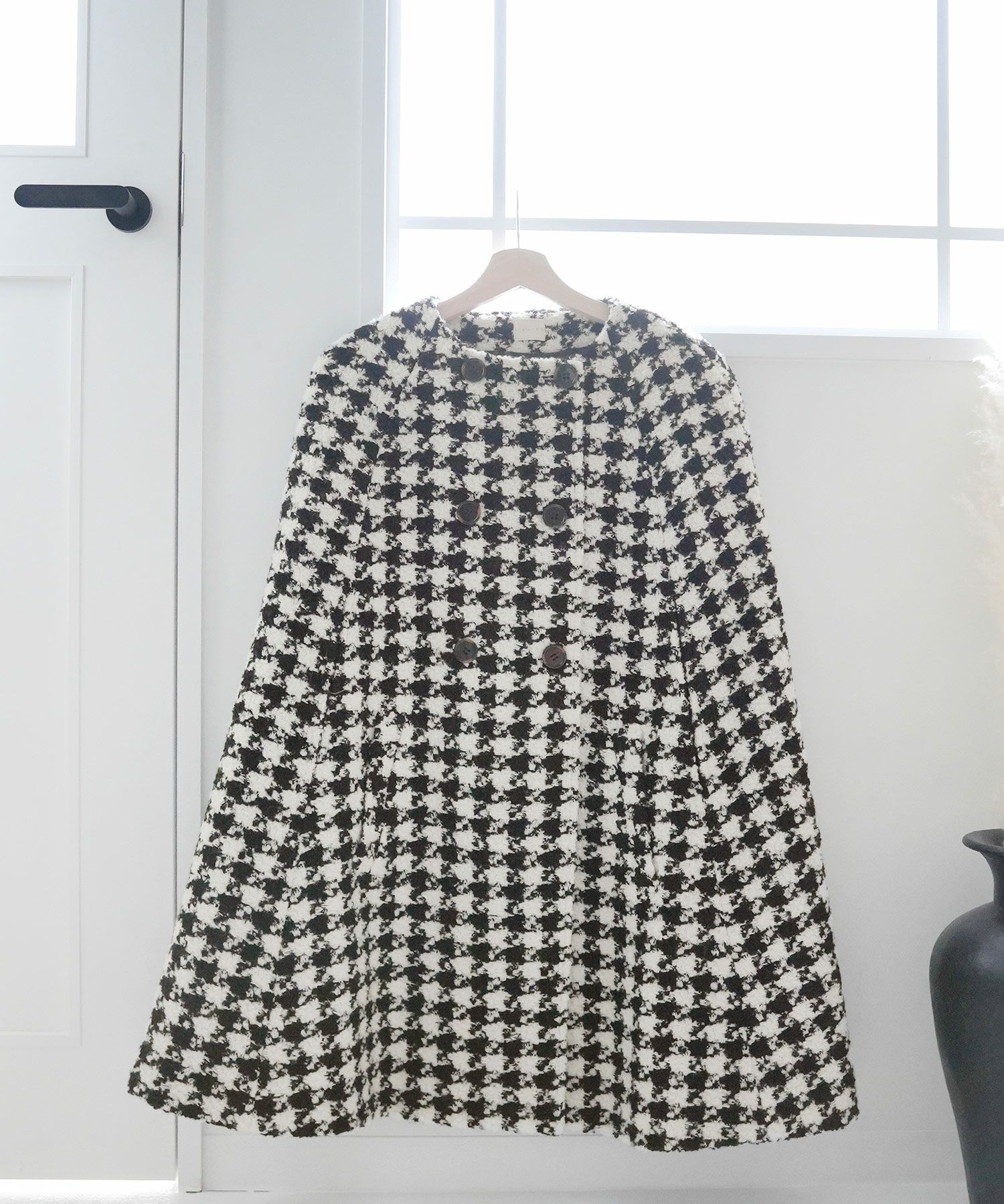 コート ポンチョ 千鳥格子 Liala×PG 全1色｜lpg112-1253【1】 - コート