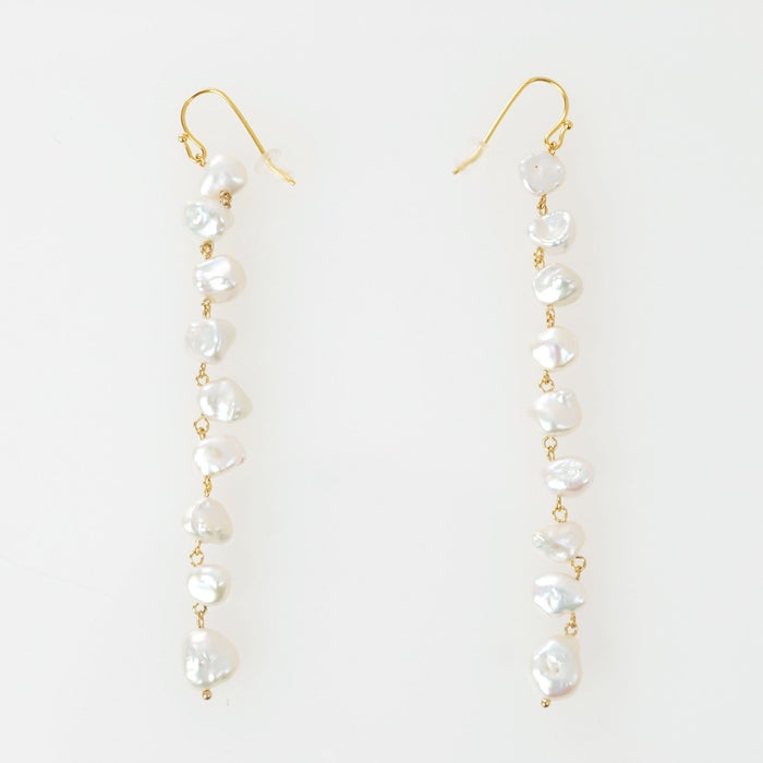 バロック パール ロング ピアス イヤリング Baroque Pearl Long Pierce Earring