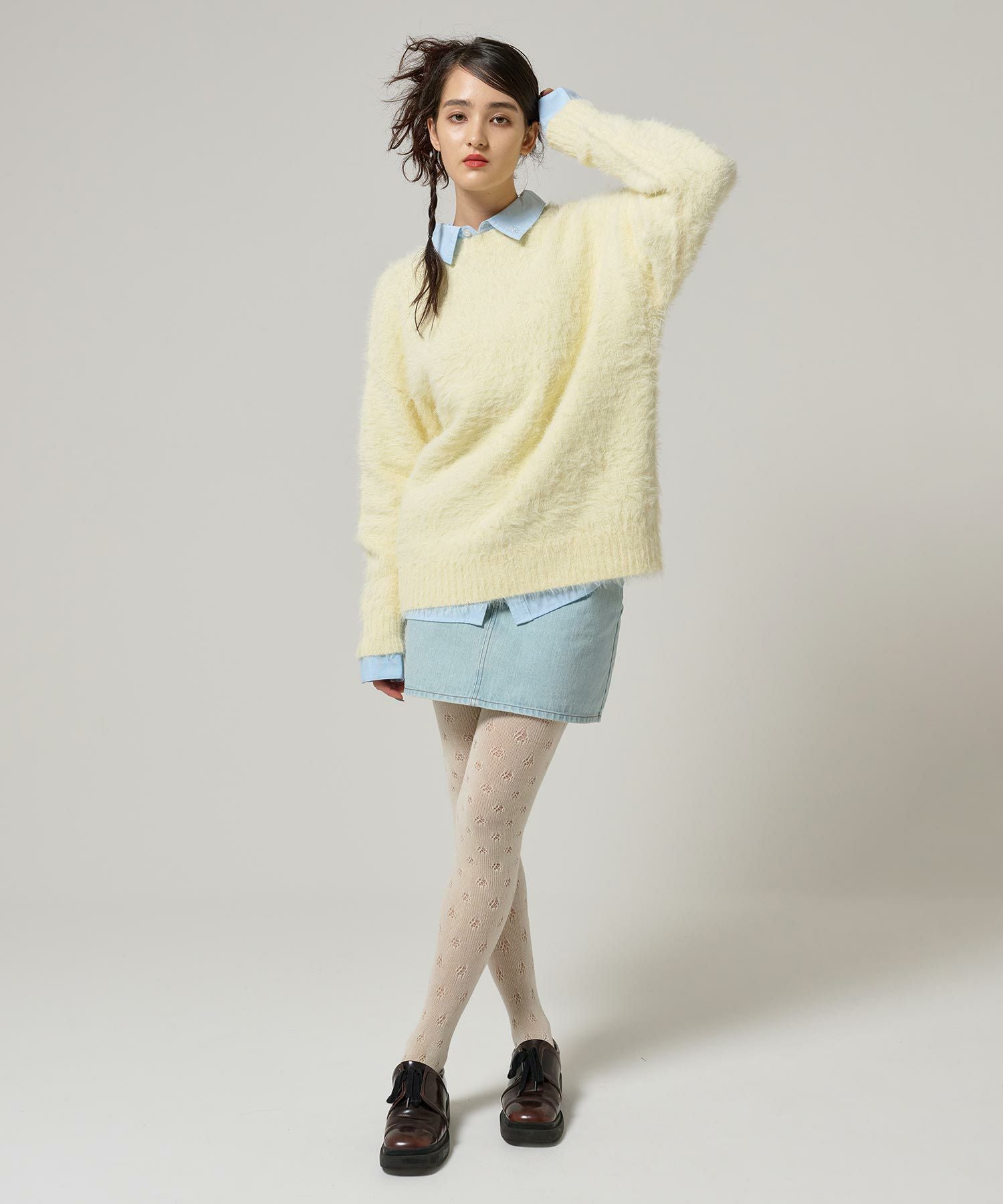 今期シンゾーン　シャギーニット SENSE OF PLACE by URBAN RESEARCH ニット セーター ミックスシャギー