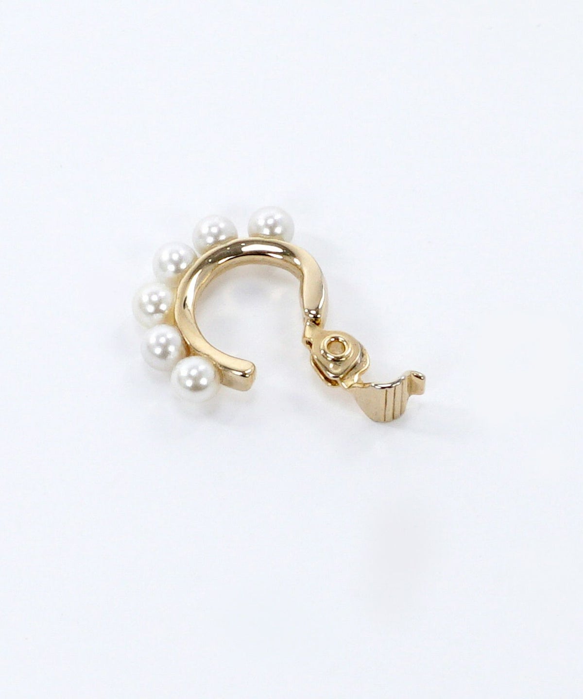 セレクト/日本製/ピアス/イヤリング/イヤーカフ/6連パール/アクセサリー/ゴールド/パール/上品/2WAY