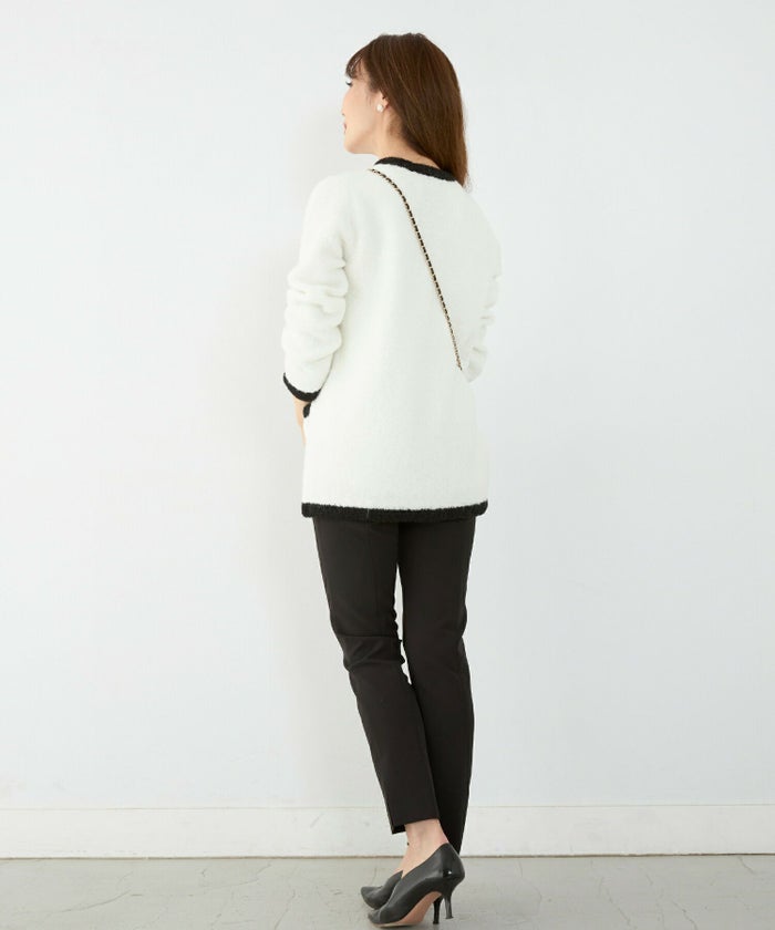 バイカラー/配色/長袖/ポケット/ルームウエア/ライトアウター