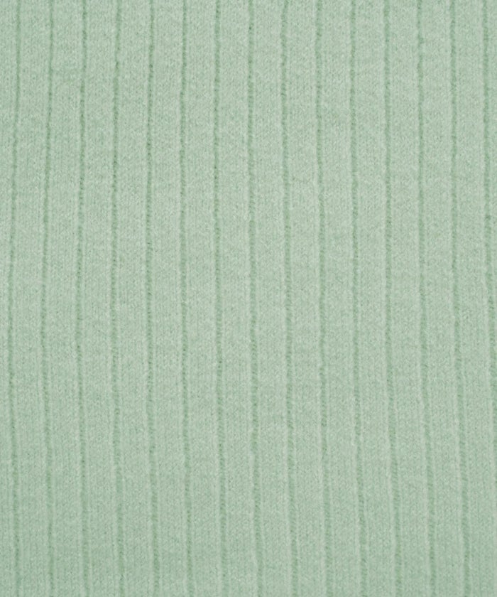 レディース/ワンピース/ニット/ハイネック/ボトルネック/リブ編み/ゴールドボタン/フィット＆フレア/長袖/ホワイト/ミント/ブラウン/大人可愛い