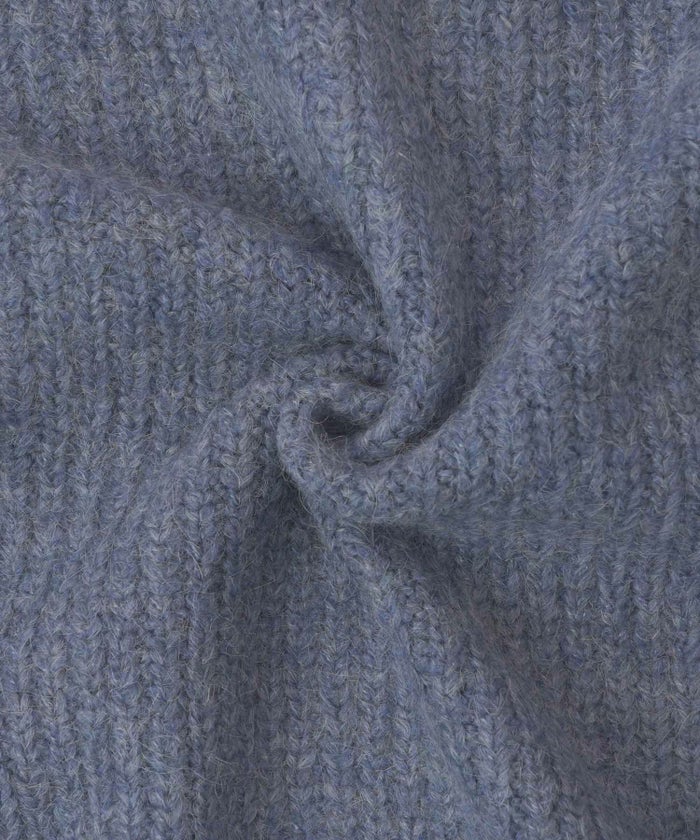 レディース/トップス/ニット/カーディガン/付け襟/レース/エンブロイダリー/リボン/2way/前後着用可/冬/長袖/ベージュ/ブルー/