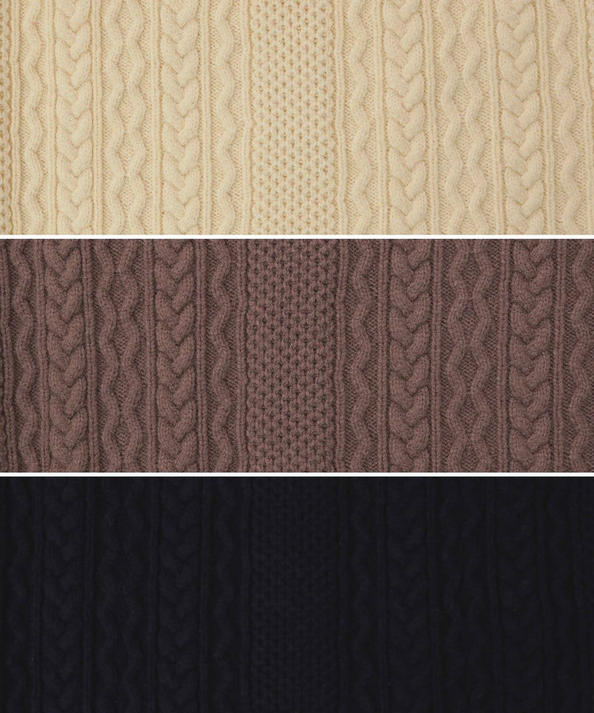 レディース/ワンピース/ニット/ニットワンピ/ケーブル編み/アラン柄/クルーネック/マーメイドライン/長袖/ホワイト/モカ/ブラウン/ネイビー