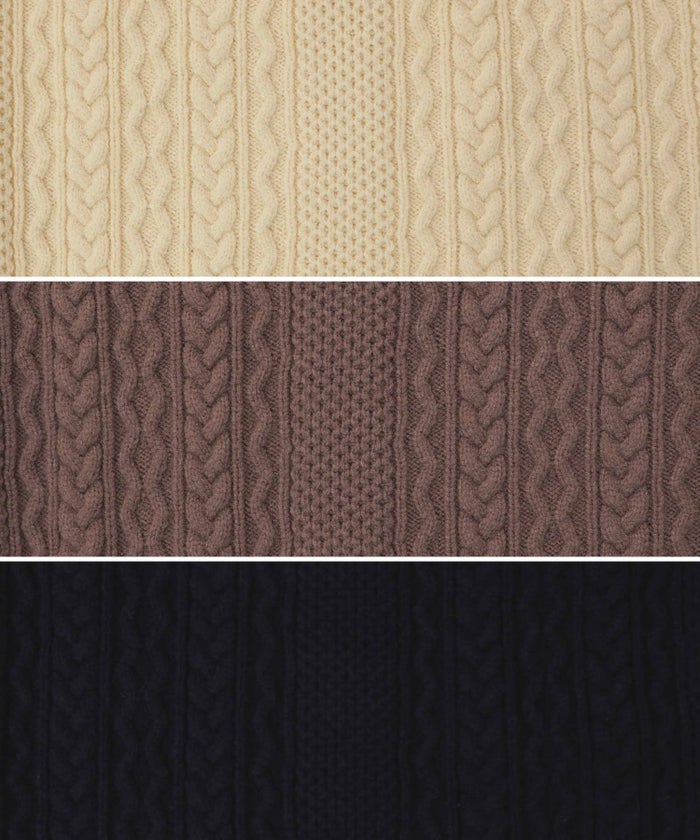 レディース/ワンピース/ニット/ニットワンピ/ケーブル編み/アラン柄/クルーネック/マーメイドライン/長袖/ホワイト/モカ/ブラウン/ネイビー