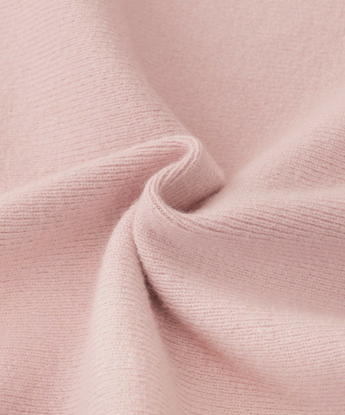 レディース/トップス/ニット/プルオーバー/ペプラム/パール/クルーネック/パフスリーブ/ギャザー/長袖/アイボリー/ピンク/ブラック