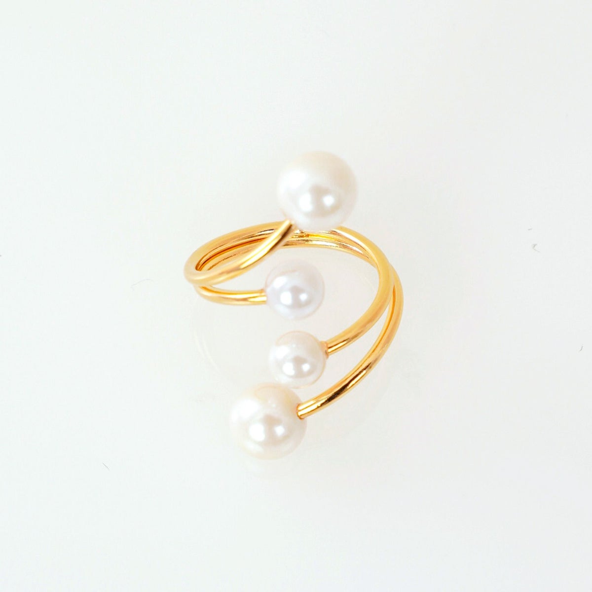 パール スパークリング リング Pearl Sparkling Ring 真鍮 プラパール デザインリング クリスマス 華やかなリング パール スパークリング リング Pearl Sparkling Ring （Liala）