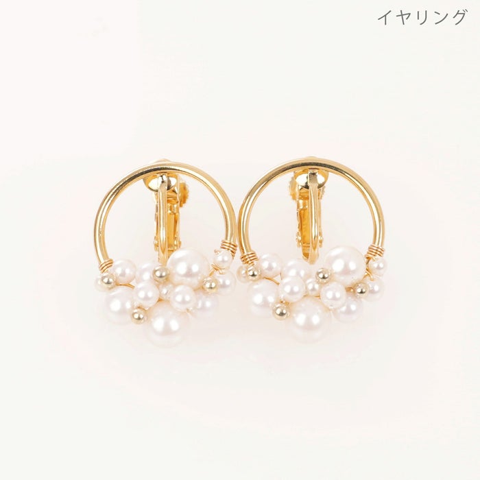 パール リース ピアス イヤリング Pearl Wreath Pierce Earring