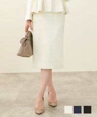 新色追加 newcolor オケージョン セレモニー 卒入園 フォーマル ミモレ丈 S M L 無地ツイード タイトスカート オケージョン Liala×PG