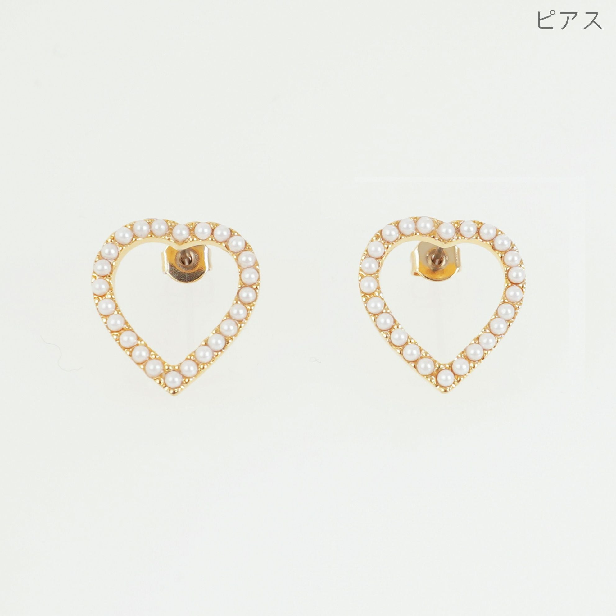 パール ハート シェイプ ピアス イヤリング Pearl Heart Shape Pierce
