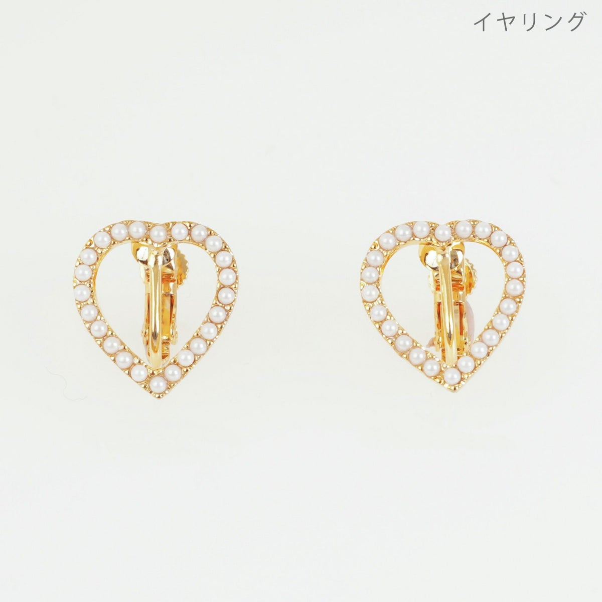 パール ハート シェイプ ピアス イヤリング Pearl Heart Shape Pierce Earring