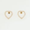 パール ハート シェイプ ピアス イヤリング Pearl Heart Shape Pierce Earring