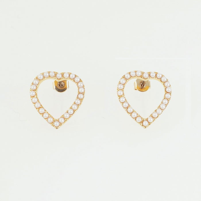 パール ハート シェイプ ピアス イヤリング Pearl Heart Shape Pierce Earring