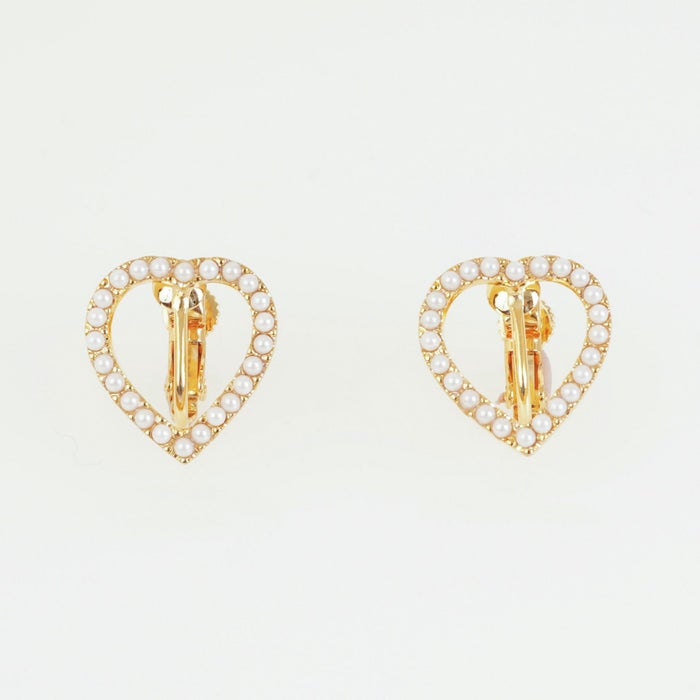 パール ハート シェイプ ピアス イヤリング Pearl Heart Shape Pierce Earring