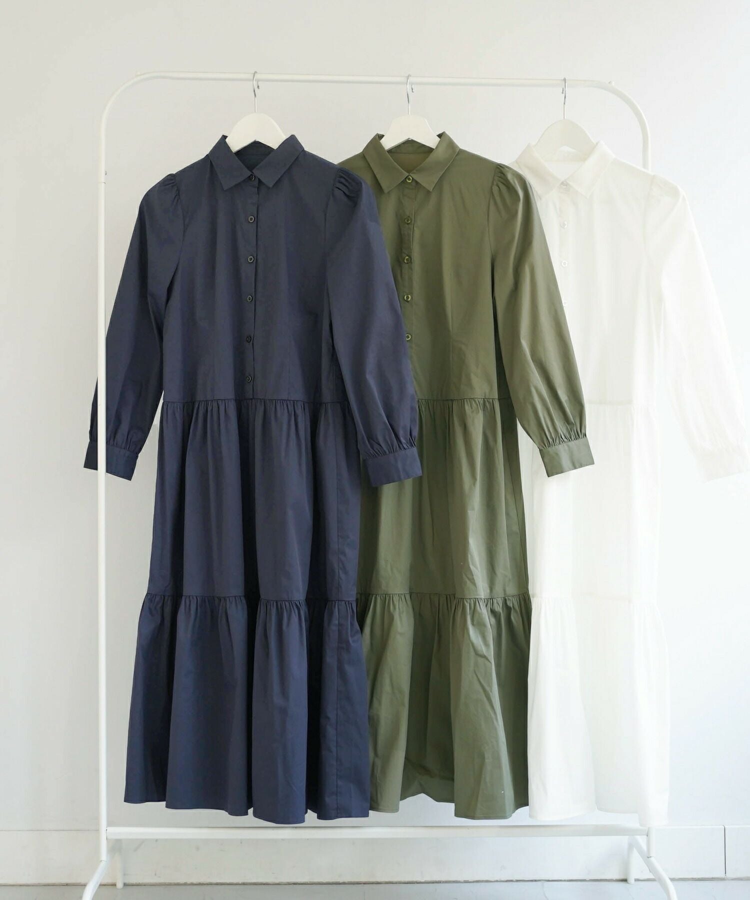 値下げ中【正規店購入品】ワンピース3点セット ワンピース シャツ襟 ティアード 長袖 Liala×PG 全3色｜lpg311-1203【1