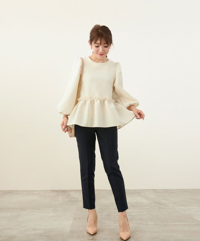 新色/newcolor/大人気/手洗い可/プルオーバー/パフ袖/イレヘム/ふんわりシルエット/春/夏/秋