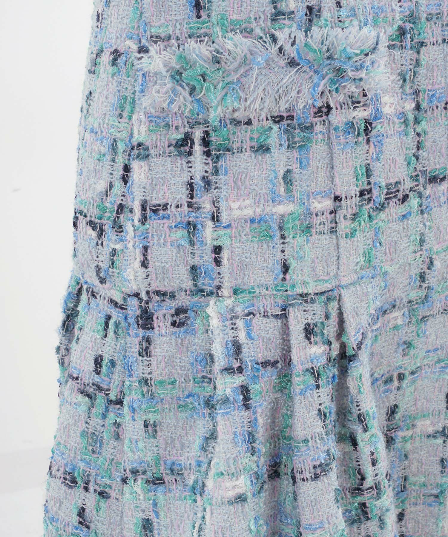 ワンピース ツイード カラフル チェック Prima Scherrer 全2色｜psc311