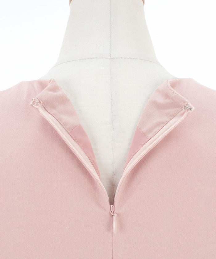 レース/フィット＆フレア/ノースリーブ/ウエストレース/S/M/プリマシェレル/PrimaScherrer/レディース/ピンク/モカ/チャコール/フレア/ポンチ素材/伸縮性/裏地付き/オケージョン/卒入園/卒入学/セット対応