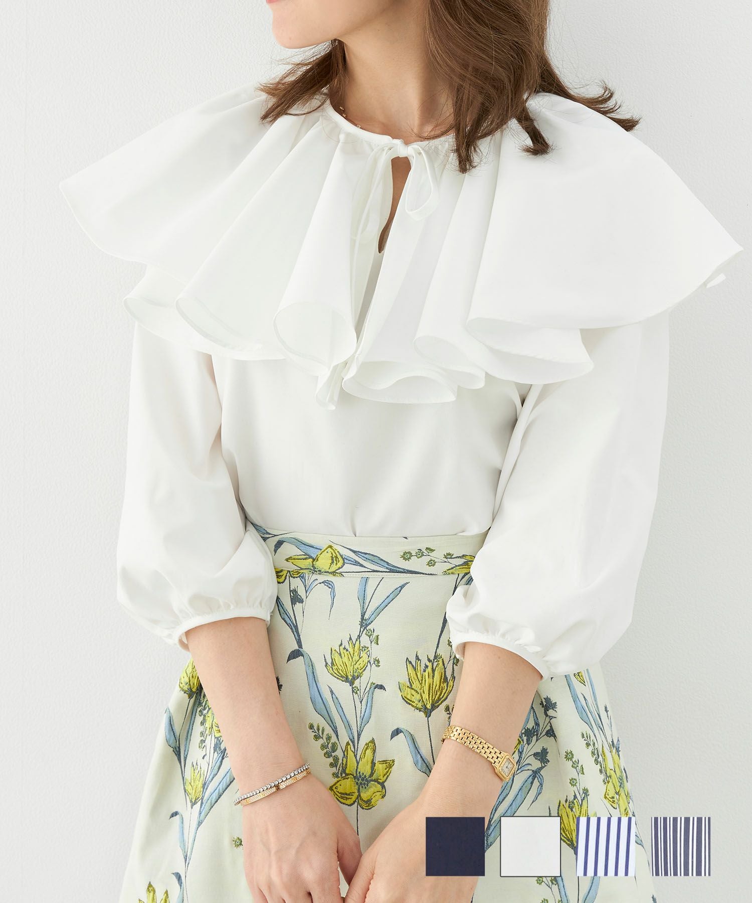 新品未使用♡イエロービジューブラウス 洗える】ビジュー ブラウス （シャツ・ブラウス）｜ANY SIS