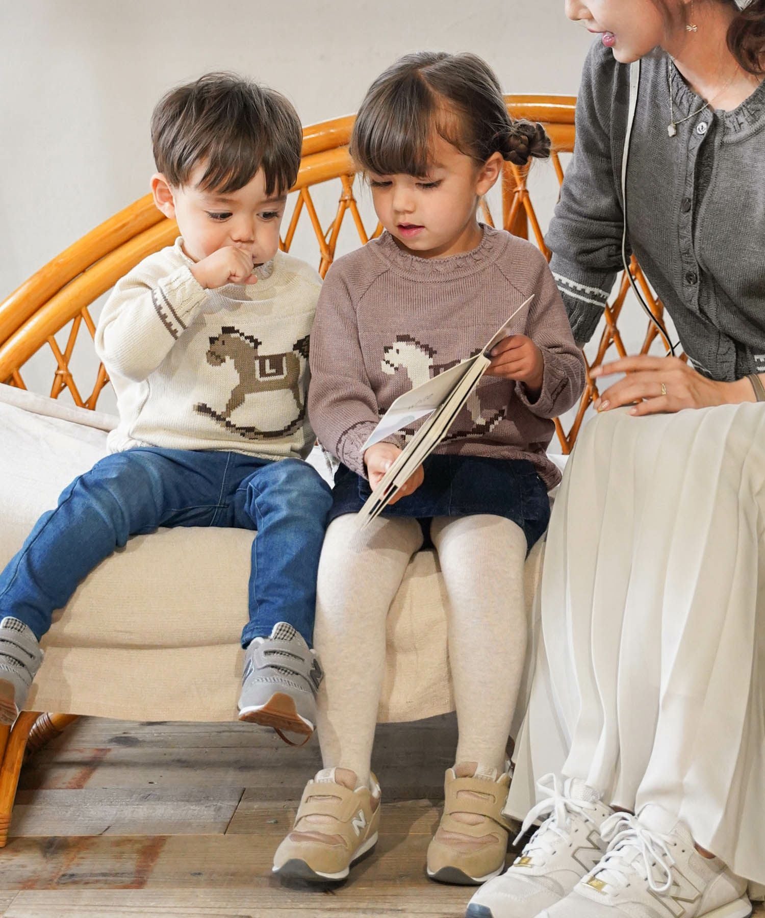vaniller kids 木馬柄 ニット プルオーバー le reve vaniller 全4色