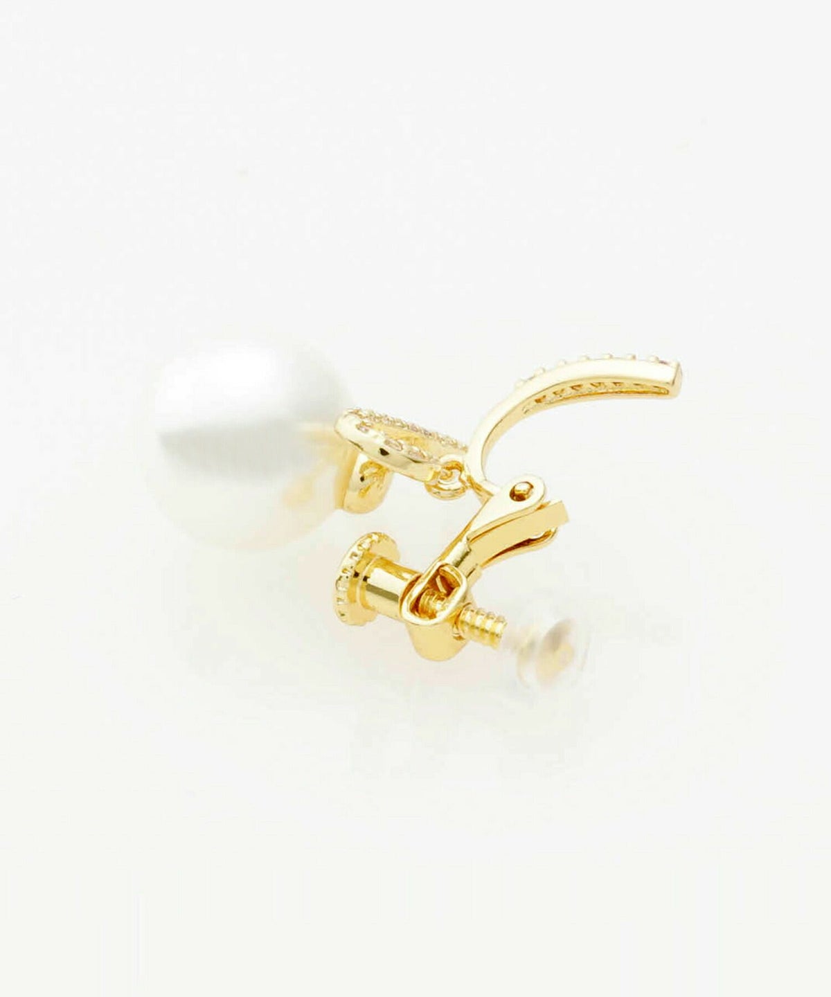 レディース/アクセサリー/イヤリング/ピアス/ゴールド/パール/ラインストーン/シュプール/モチーフ/プレゼント/ギフト/華奢/上品/フェミニン/大人女子/清楚/両耳/パーティ/エレガント/