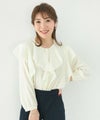 手洗い可/トップス/ラッフルフリル/エレガント/上品/9分袖/春/秋/S/M