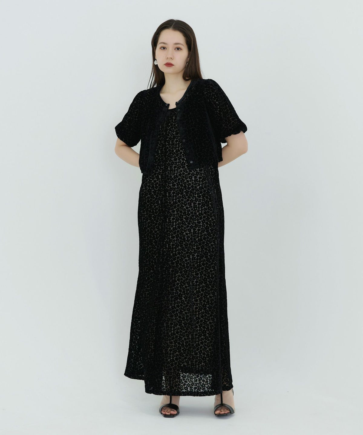 ワンピース/ベロア/オケージョン/ブルー/ブラウン/ブラック