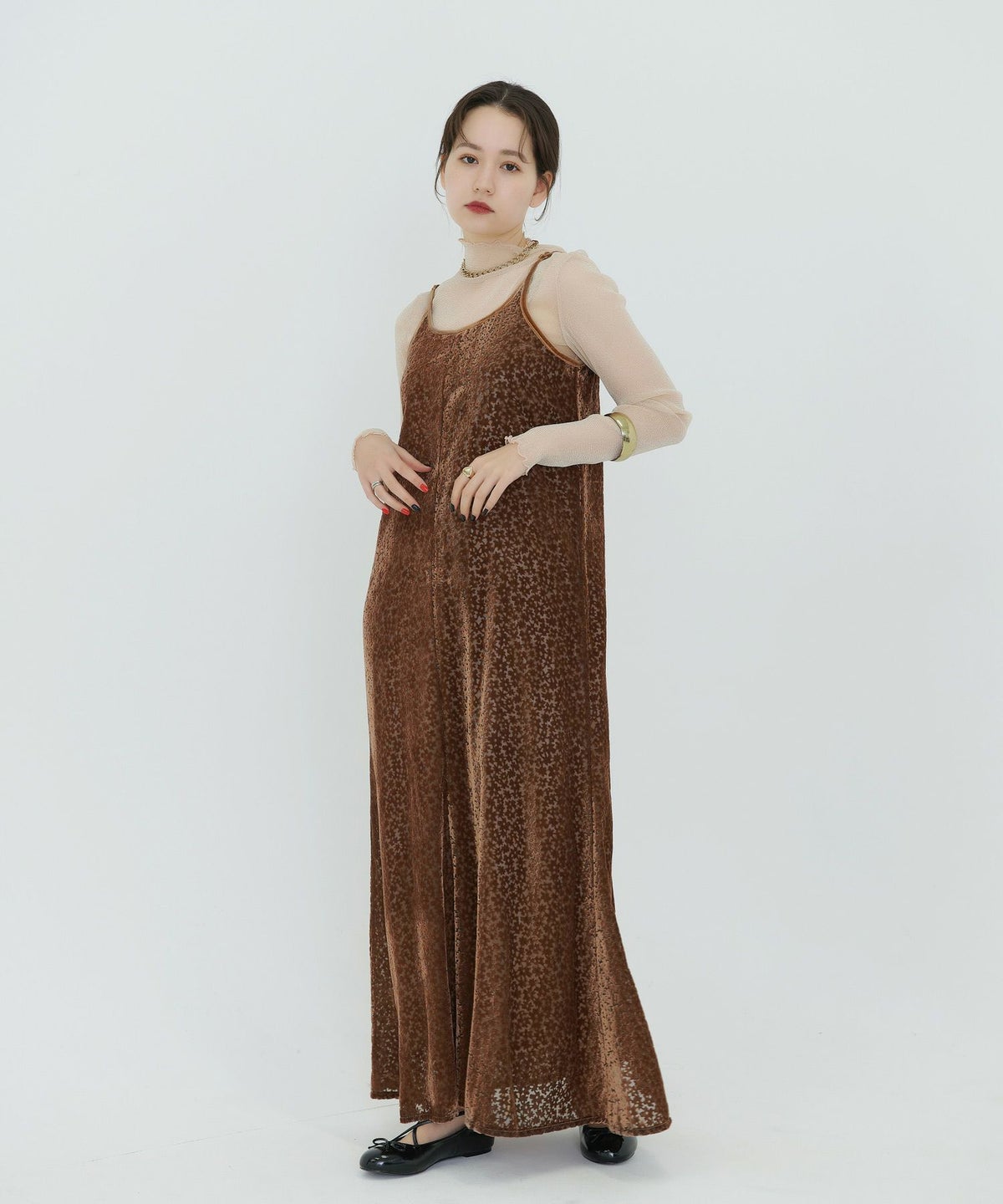 ワンピース/ベロア/オケージョン/ブルー/ブラウン/ブラック