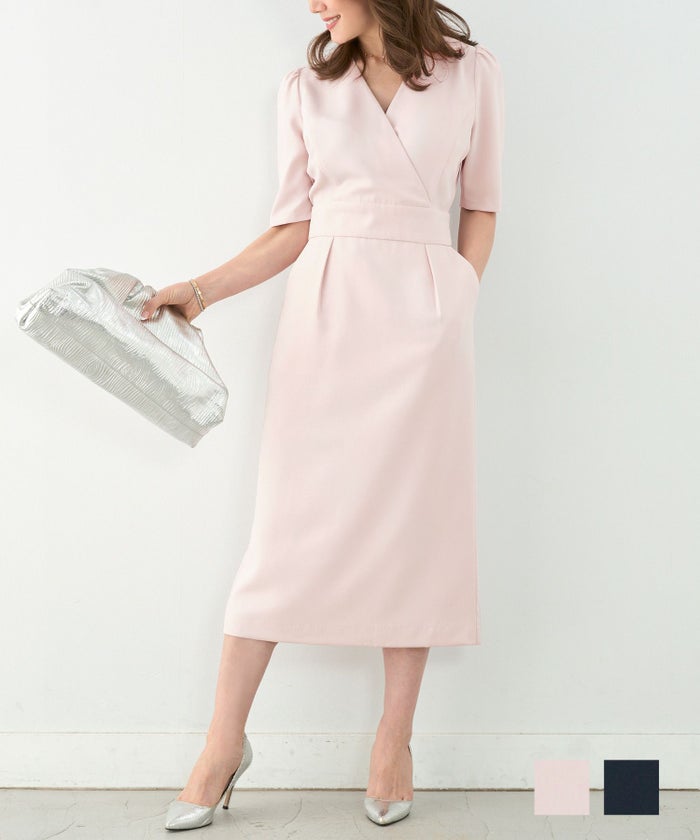 カシュクール タイト ワンピース 半袖 Liala×PG