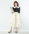 ランダムドットふんわりシルエットスカートロング丈Liala×PG全2色｜lpg611-1356【1】