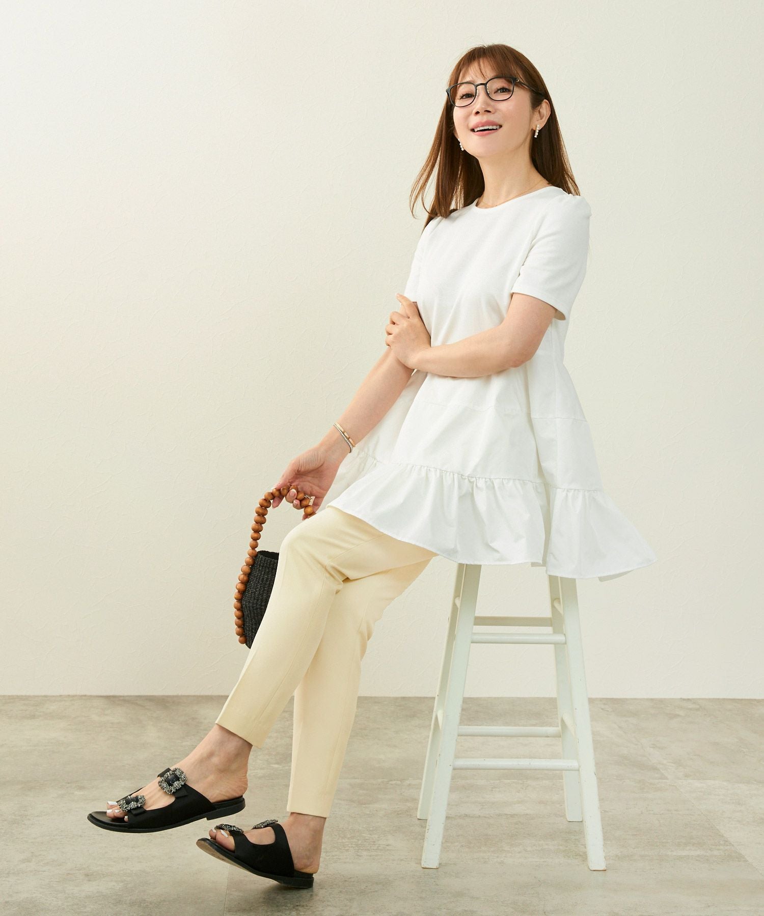 3/下旬頃～4/上旬頃発送予定！NEW ドロスト センタープレス パンツ