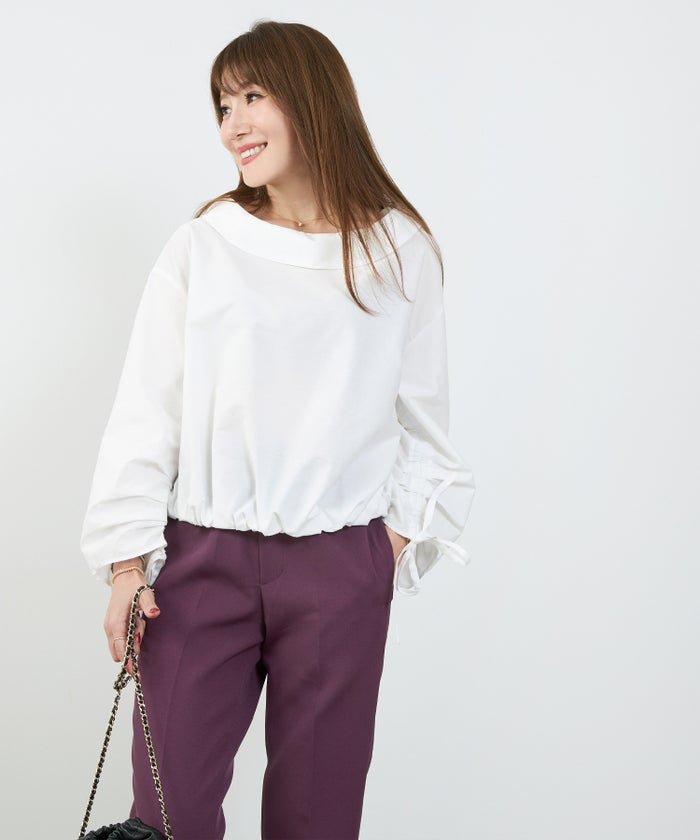 新色追加 Lサイズ レディース かわいい オフィス 大人カジュアル きれいめ 色 春夏 秋 白黒 上品 ジョイントスペース