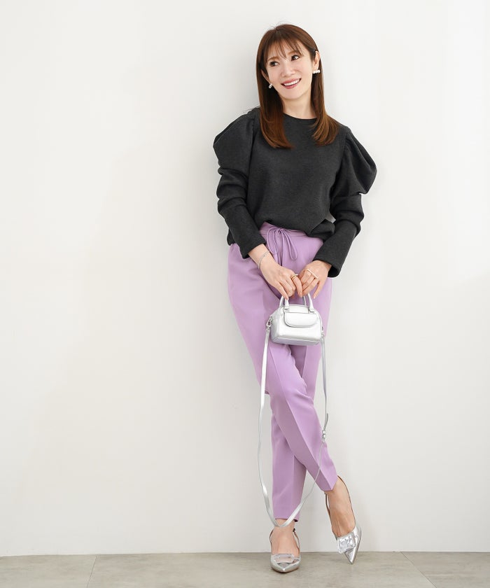新色追加 Lサイズ レディース かわいい オフィス 大人カジュアル きれいめ 色 春夏 秋 白黒 上品 ジョイントスペース