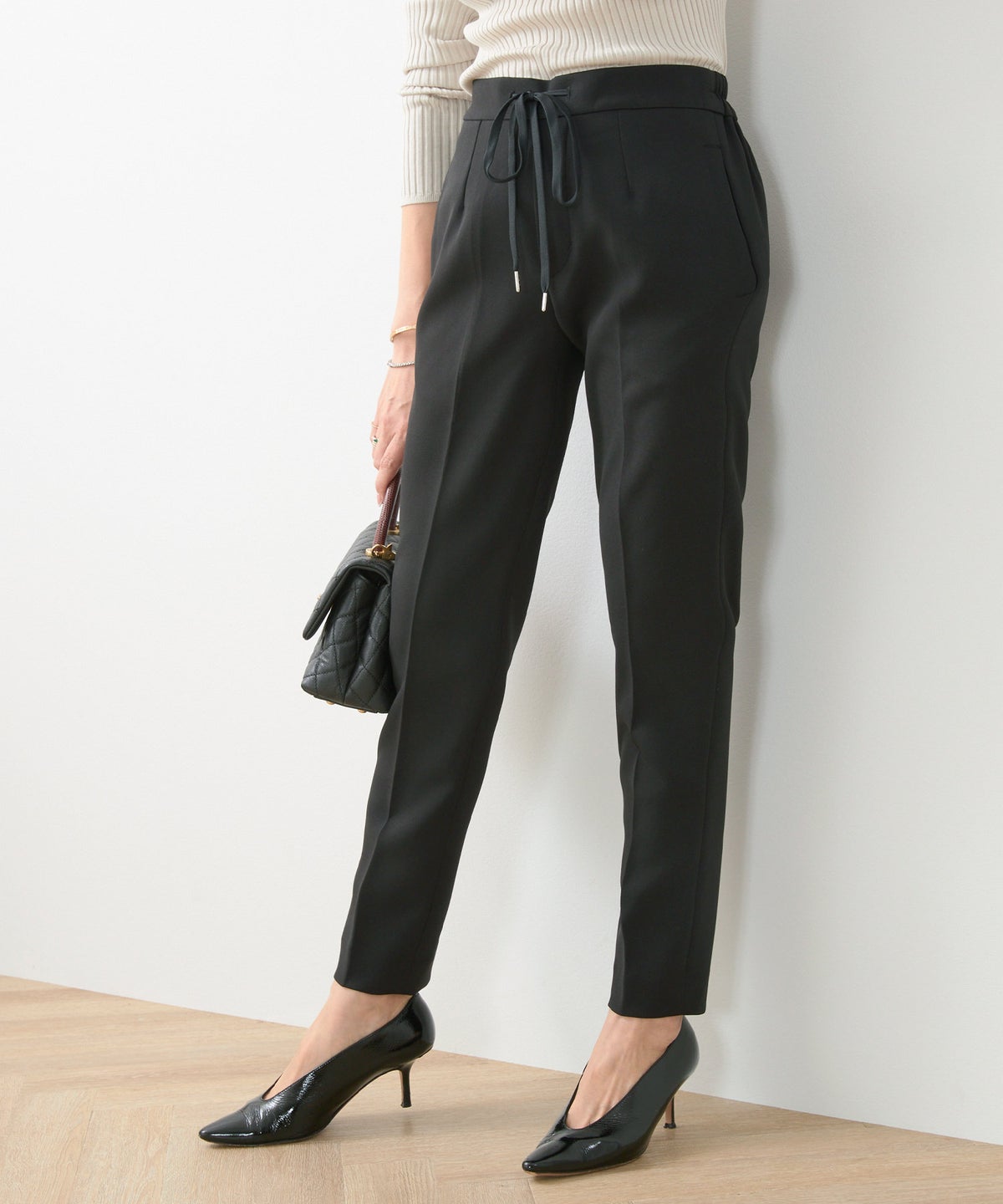 新色追加 Lサイズ レディース かわいい オフィス 大人カジュアル きれいめ 色 春夏 秋 白黒 上品 ジョイントスペース