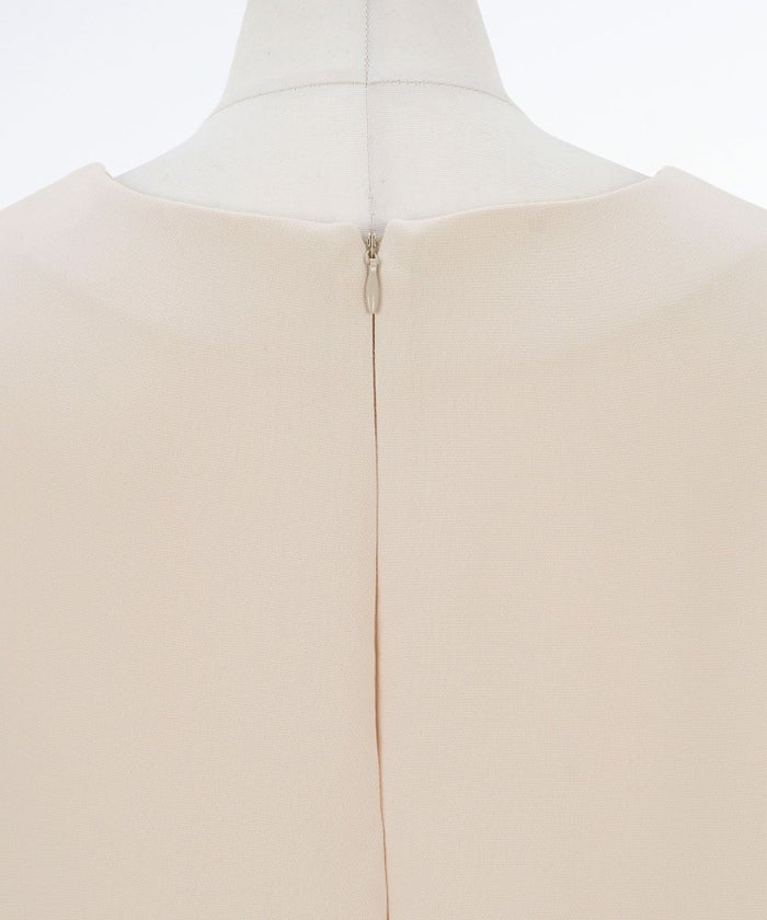 手洗い可/半袖/イレヘム/裾ラウンド/上品/フロントパール/ホワイト/ベージュ/ブラック/きれいめ/大人可愛い