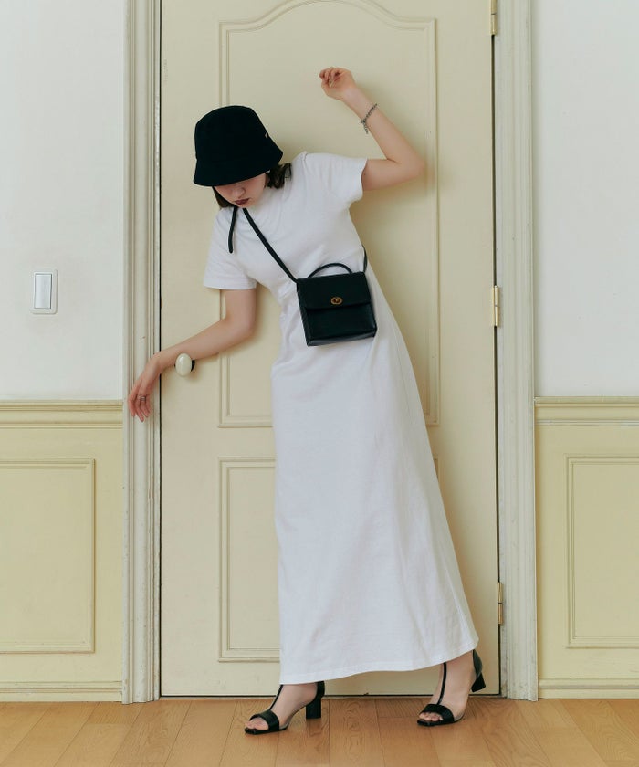 ワンピース/カットソー/ホワイト/ブラック