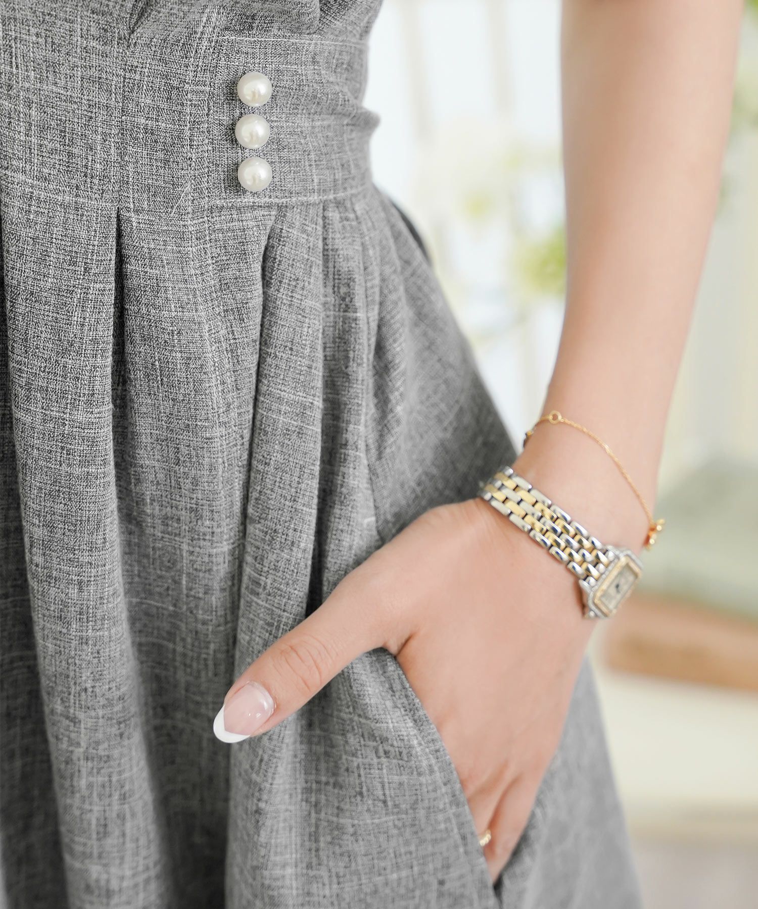 配色ステッチ セーラーカラー ワンピース le reve vaniller 全3色